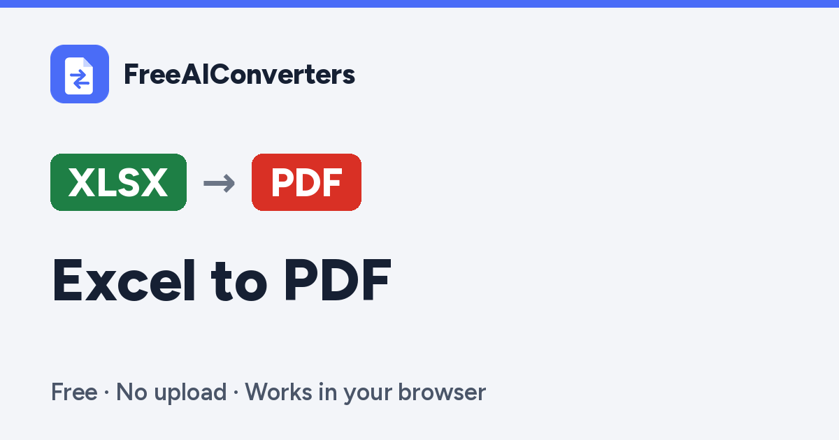 Excel to PDF Converter – XLSX, XLS, CSV to PDF